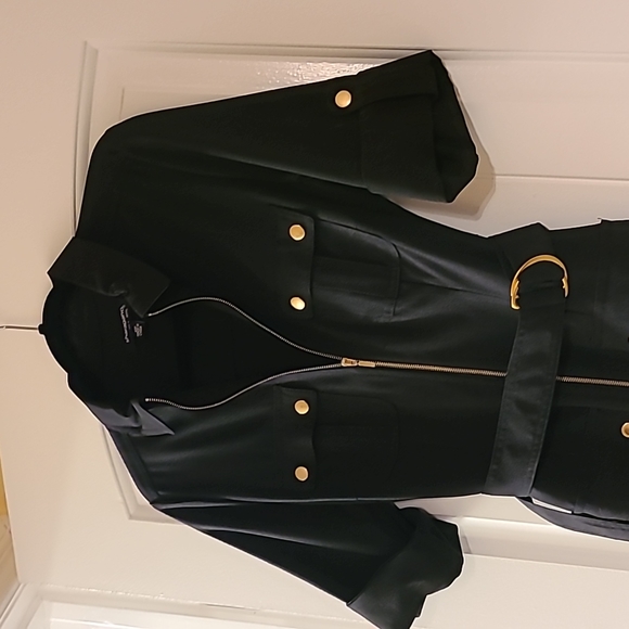 Black Belted Shirt Dress - Picture 3 of 7